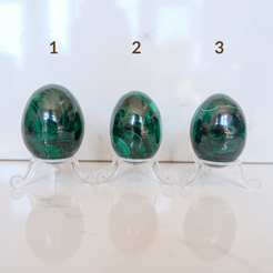 Malachite crystal eggs
