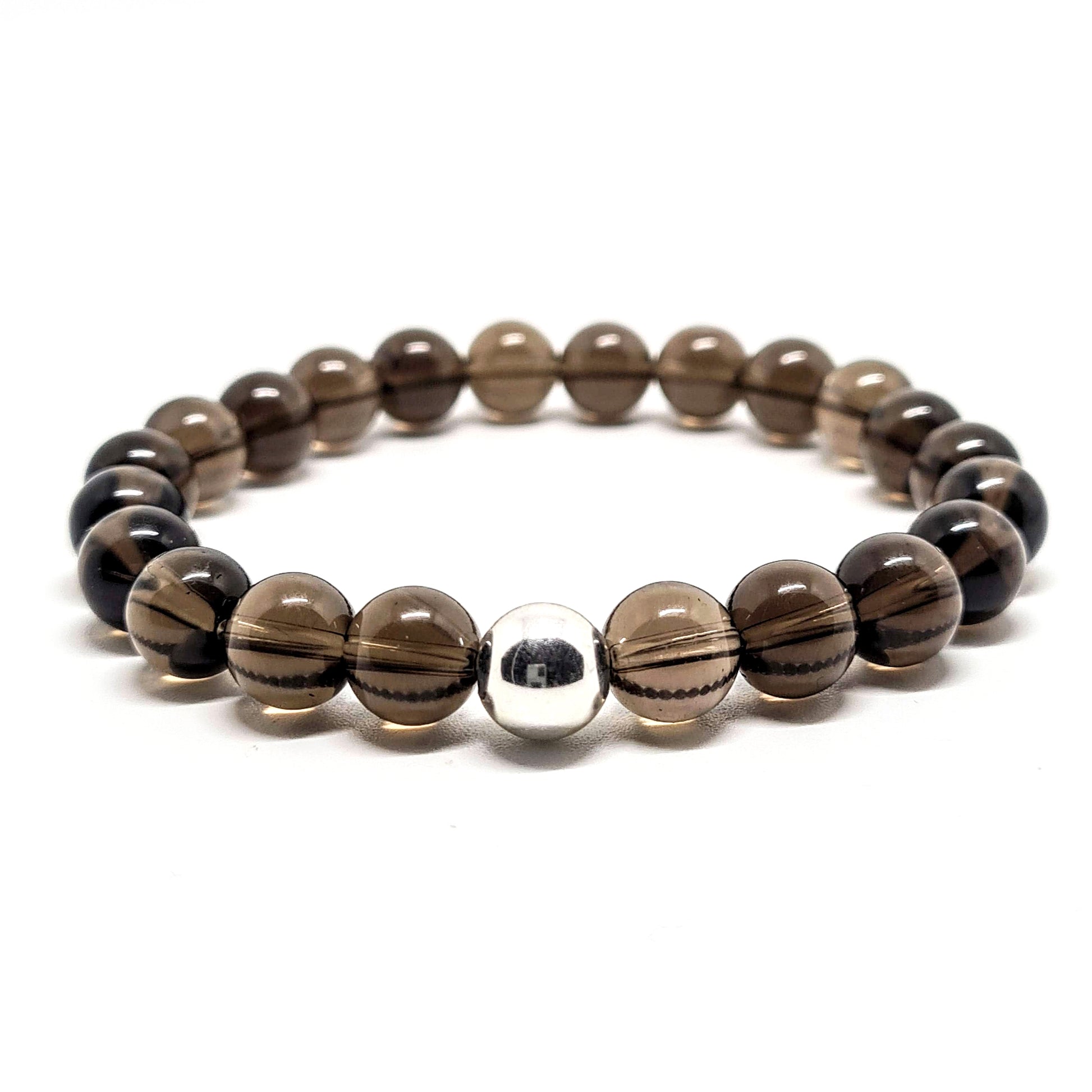 Smoky Quartz Gemstone Bracelet with 925silver accessory
