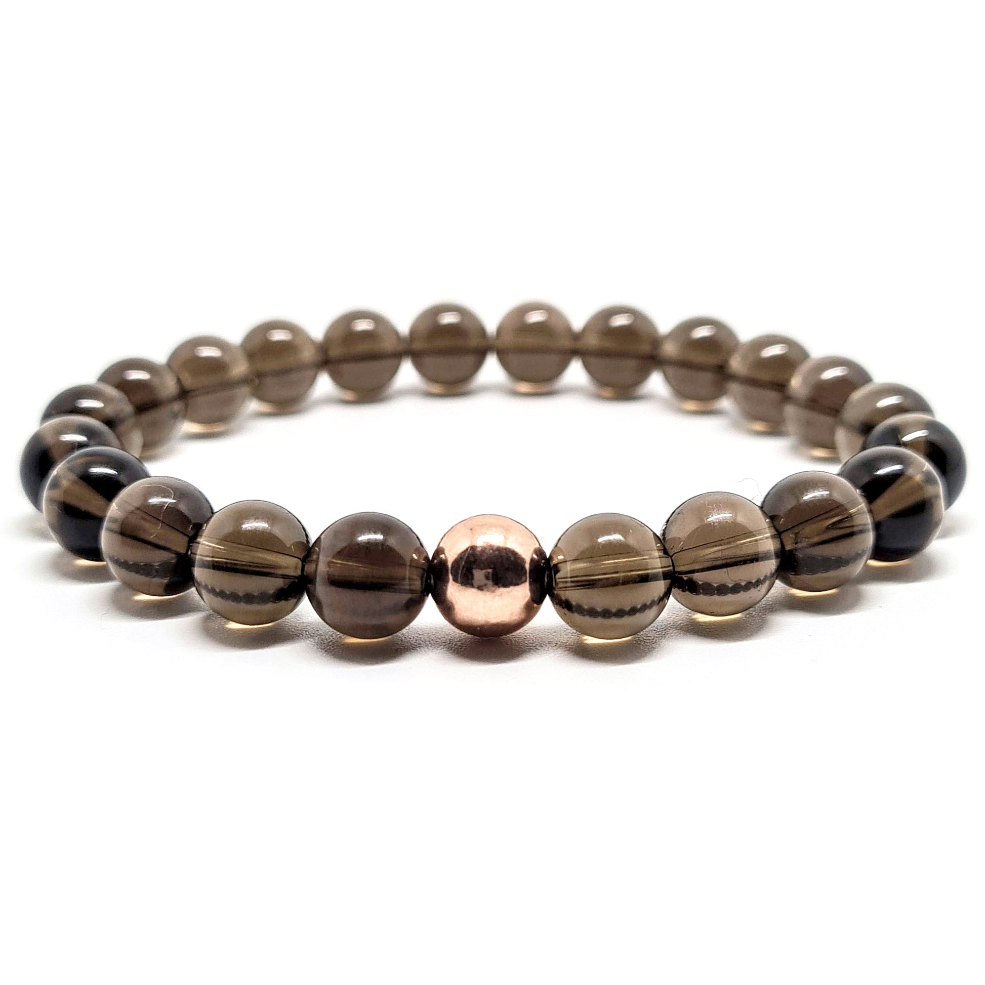 Smoky Quartz Gemstone Bracelet with Rose Gold accessory