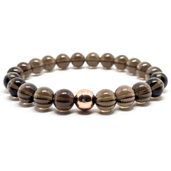 Smoky Quartz Gemstone Bracelet with Rose Gold accessory
