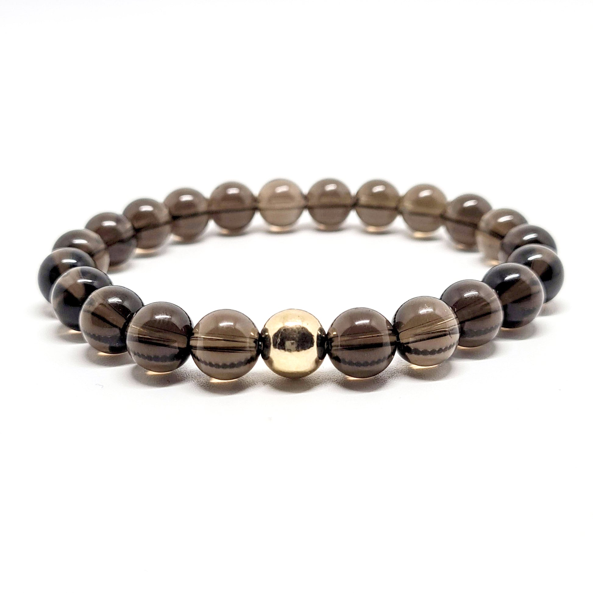 Smoky quartz with 14ct gold filled accessory