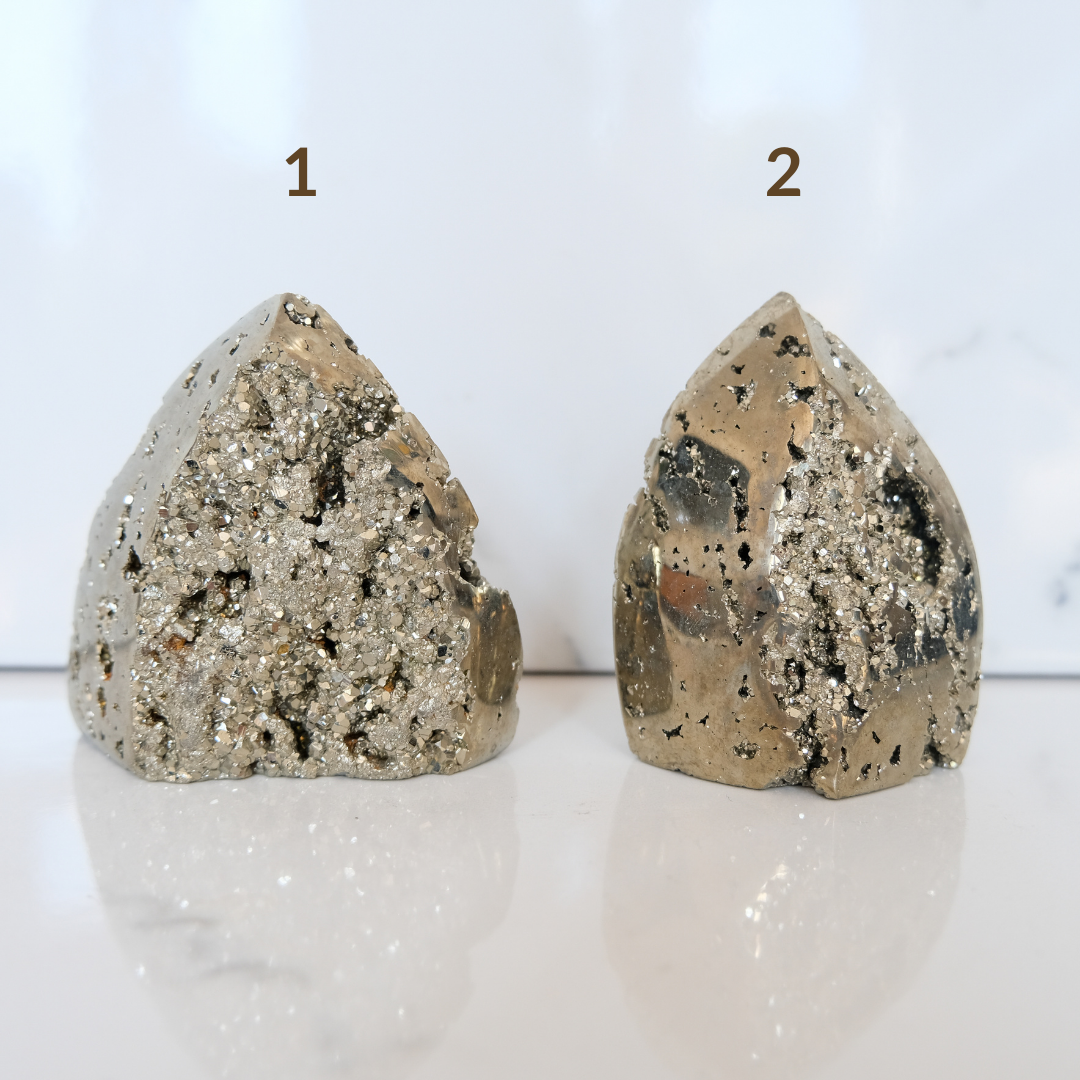 Pyrite flame crystals