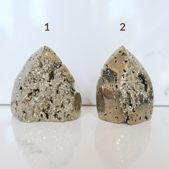 Pyrite flame crystals