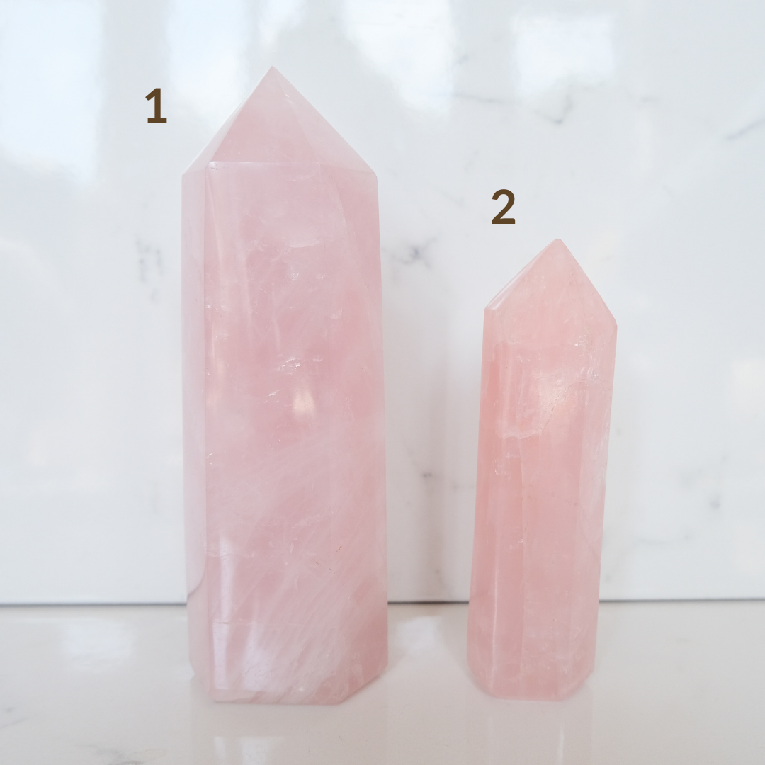 Rose quartz towers