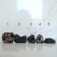 Black tourmaline raw crystals