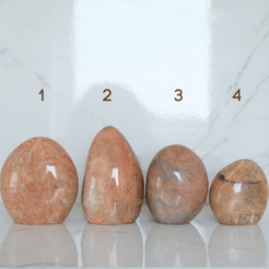 Peach moonstone crystals