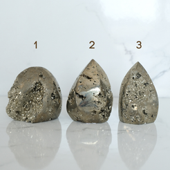 Pyrite flame crystals
