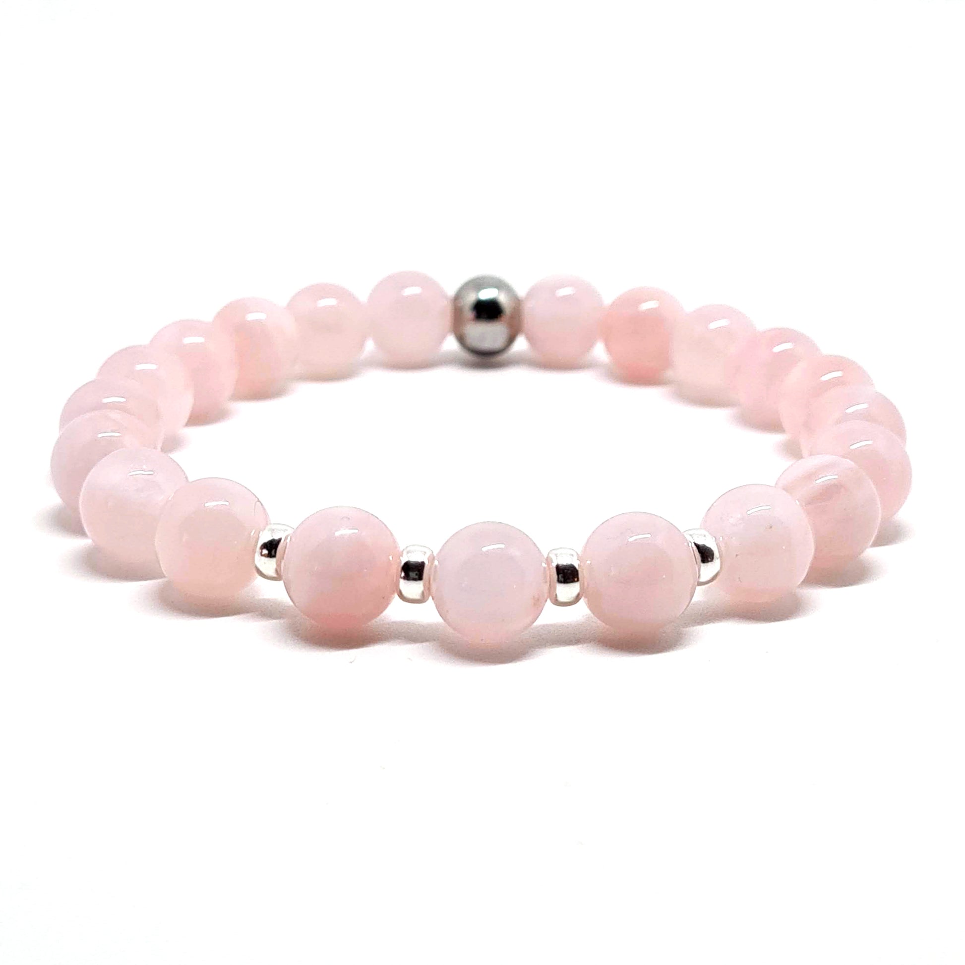 Rose Quartz Bracelet with silver accessories