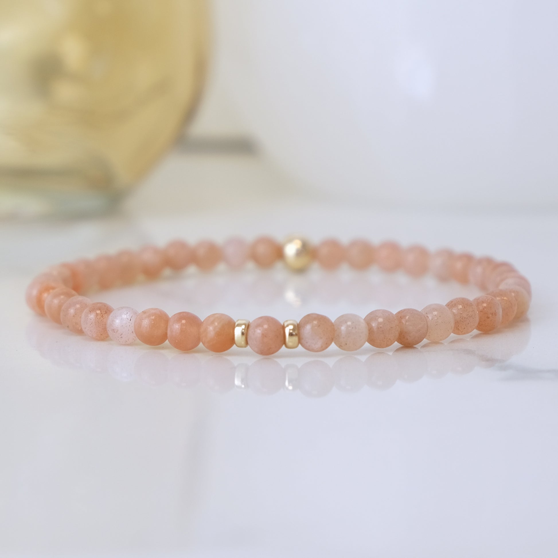 4mm Sunstone Energy Gemstone Bracelet - Main Image