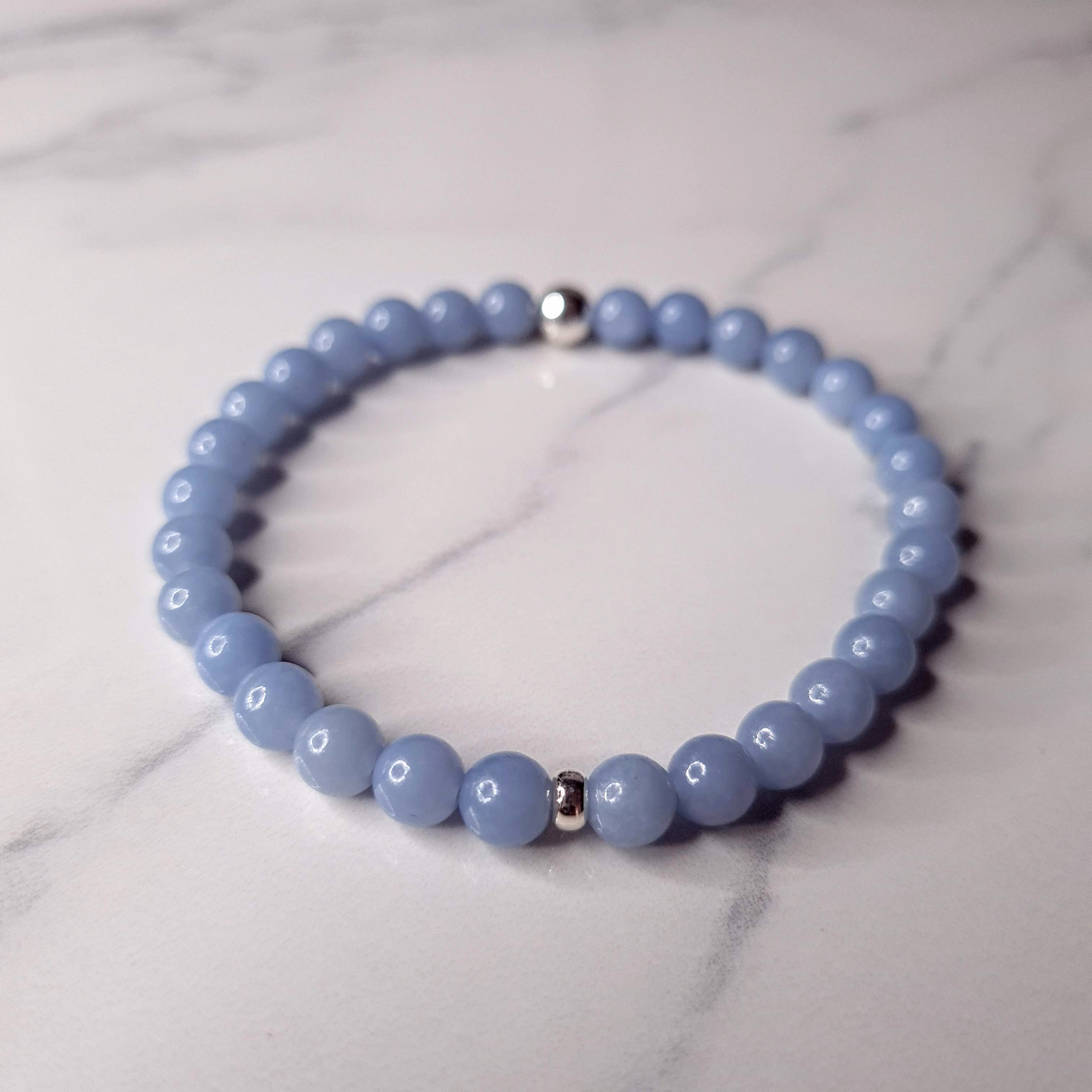 6mm Angelite Energy Gemstone Bracelet
