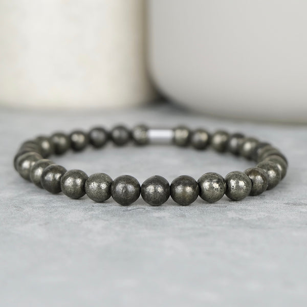 6MM ESSENTIAL PYRITE ENERGY GEMSTONE BRACELET