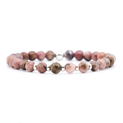 6mm Rhodonite with 925 silver accessories