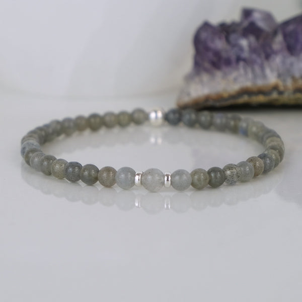 4MM LABRADORITE ENERGY GEMSTONE BRACELET